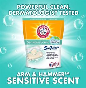 img 2 attached to Arm & Hammer Sensitive Scent 5-in-1 Laundry Detergent Power Paks, 40 count: Gentle yet Powerful Cleaning Solution for Delicate Clothes