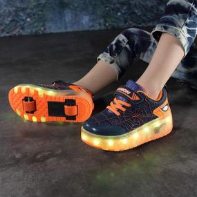 img 1 attached to 🕷️ BFOEL Spider Roller Skates Light Up Shoes: USB-Chargeable LED Sport Sneakers for Kids - Perfect Birthday, Thanksgiving, and Christmas Gift for Boys and Girls!