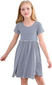 img 4 attached to 👗 Adorable Toddler Sleeve Casual Twirly Girls' Clothing: STELLE Tops, Tees & Blouses