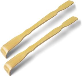 img 3 attached to 🎋 TungSam Bamboo Back Scratchers for Powerful Self-Therapy – Set of 2, 17 Inches Long