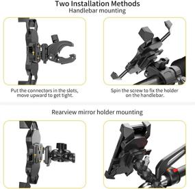 img 1 attached to 🚲 Extractme Антивибрационный держатель для телефона на велосипед: универсальный, подходит для смартфонов от 4,0 до 6,5 дюйма с вращением на 360° - идеально подходит для велосипедов и мотоциклов.