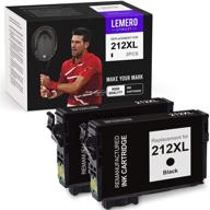 🖨️ lemeroutrust remanufactured ink cartridge replacement for epson 212 212xl t212xl t212 | compatible with epson expression home xp-4100 xp-4105 workforce wf-2850 wf-2830 | black, 2-pack logo