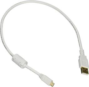 img 1 attached to 🔌 Монопрайс 1.5ft USB 2.0 A мужской вилка на мужской 5-контактный микро-кабель с ферритовым сердечником – покрытие золотом, белый (108639)