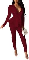 👗 women's sleeve pullover bodycon jumpsuits - clothing logo