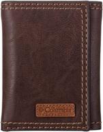 👝 columbia men's brown trifold wallet - essential addition to your accessories logo