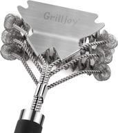 🔥 grilljoy 18inch bristle free grill cleaning brush - ultimate bbq accessories gift for christmas - safe and efficient bbq cleaning brush with extra wide scraper - ideal for gas/charcoal/porcelain grills logo