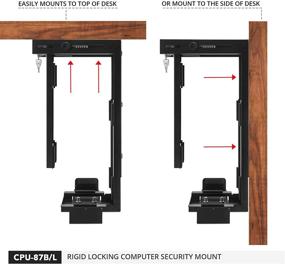 img 1 attached to 💻 Maximize Desk Space with Penn Elcom Under-Desk Computer Mount, PC Tower Holder