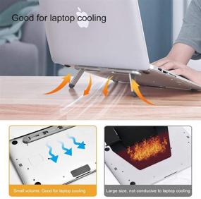 img 2 attached to 💻 Nediea Laptop Stand for Desk - Cooling, Ergonomic Riser for MacBook, Dell, HP - Silver