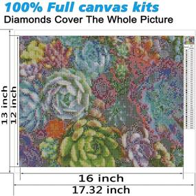 img 3 attached to Exquisite 5D Diamond Painting Kits: Create Stunning Wall Decor with Diamond Dotz Dots Art Gem Painting Succulents