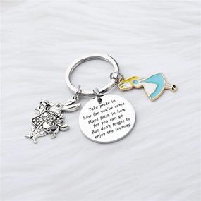 img 2 attached to Wonderland Inspired Keychain Rabbit Alice Pendant – Perfect Friendship Gift, Cartoon Keepsake