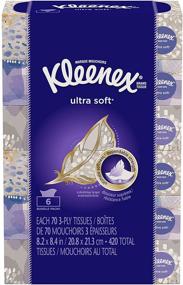 img 1 attached to 🧻 Kleenex Ultra Soft & Strong Facial Tissues, 70 Count - Super Value Pack of 6!