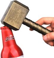 🔨 puzzelo bottle opener - creativity thor hammer beer opener, retro & interesting - 2pcs (bronze) - lightweight, beautiful, and handsome opener логотип