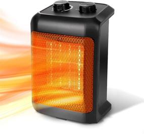 img 4 attached to 🔥 BEYOND BREEZE Space Heater - Efficient 1500W Ceramic Portable Electric Heater with Tip-Over Switch and Overheat Protection - Adjustable Thermostat for Quiet and Safe Indoor Use in Office or Bedroom
