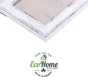 img 3 attached to 🖼️ Distressed White 4x6 Picture Frame - EcoHome Frames for Desktop Display with Mount