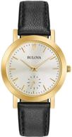 bulova womens quartz stainless leather women's watches logo