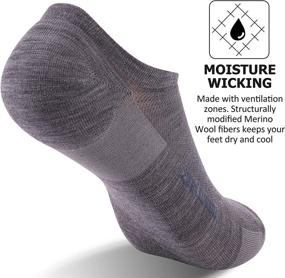 img 2 attached to 🏃 Ultimate Comfort for Athletes: ZEALWOOD Unisex Merino Wool Anti-Blister Cushion Running Socks, 1/3 Pairs