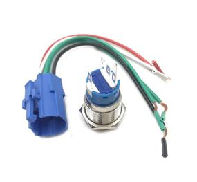 img 3 attached to 💡 12V 5A LED Momentary Push Button Metal Switch for Car Boat - 12V 19mm, with Socket Plug - Ideal for Speakers, Bells, and Horns