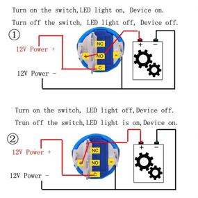 img 1 attached to 💡 12V 5A LED Momentary Push Button Metal Switch for Car Boat - 12V 19mm, with Socket Plug - Ideal for Speakers, Bells, and Horns