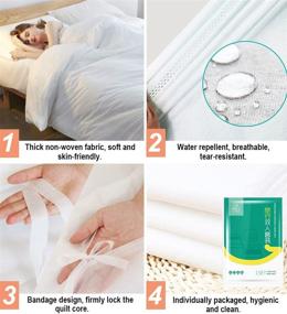 img 3 attached to 🛏️ Travel-Friendly Disposable 2 Set Bed Sheets (8 pcs)