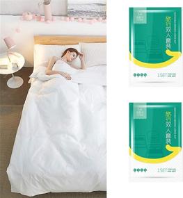 img 4 attached to 🛏️ Travel-Friendly Disposable 2 Set Bed Sheets (8 pcs)