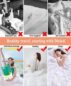 img 1 attached to 🛏️ Travel-Friendly Disposable 2 Set Bed Sheets (8 pcs)