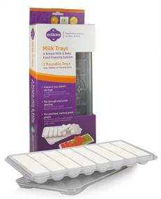 img 4 attached to 🍼 Milkies Milk Trays - Breastmilk Freezer Tray Organizer for Efficient Storage of Your Milk and Baby Food in 1 Ounce Sticks. Includes 2 Reusable Storage Container Trays, Free from BPA, Phthalates, Dyes, and Silicone.