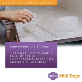 img 2 attached to 🍼 Milkies Milk Trays - Breastmilk Freezer Tray Organizer for Efficient Storage of Your Milk and Baby Food in 1 Ounce Sticks. Includes 2 Reusable Storage Container Trays, Free from BPA, Phthalates, Dyes, and Silicone.