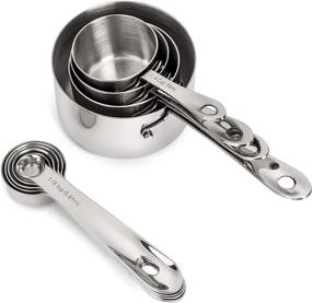 img 3 attached to Gordo Boss 10-piece Stainless Steel Measuring Cups and Spoons Set - Heavy-duty 18/8 Metal Measuring Cups Set - Sturdy, Non-toxic, Non-rust, Well Made Professional Kitchen Measuring Set