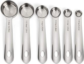 img 2 attached to Gordo Boss 10-piece Stainless Steel Measuring Cups and Spoons Set - Heavy-duty 18/8 Metal Measuring Cups Set - Sturdy, Non-toxic, Non-rust, Well Made Professional Kitchen Measuring Set