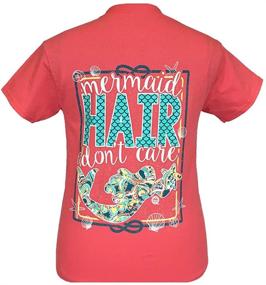 img 1 attached to 🧜 Mermaid Hair Don't Care Short Sleeve T-Shirt for Girlie Girls