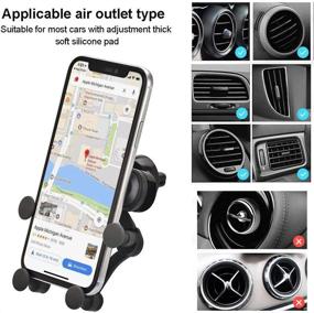 img 1 attached to 📱 BrilliStar Gravity Car Phone Mount | Spring Phone Holder for Car Vents | Compatible with iPhone 11 Pro Xs MAX/XR/X/8 7 Plus Galaxy S10/S10 Plus/S10e/8/S7 | For 5-6.5 Inch Smartphones | Black