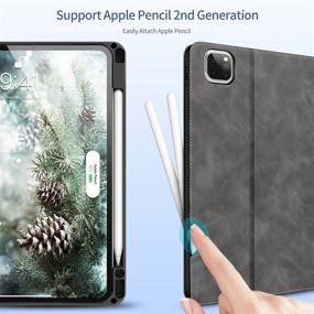 img 2 attached to Case For IPad Pro 11 Inch 2021 3Rd Generation 2Nd/1St Gen 2020/2018 PU Leather With Pencil Holder Smart Cover Auto Sleep/Wake