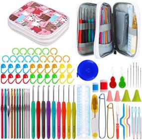 img 4 attached to Enhance Your Crochet Journey with the welltop 85-Piece Crochet Hooks Set: Everything You Need in one Convenient Storage Case!