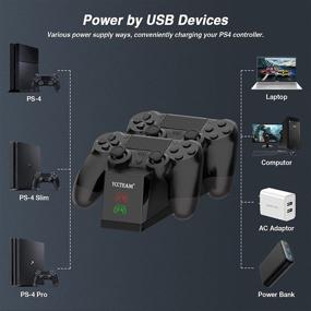 img 2 attached to Fast Charging Dock Station for PS4 Controller - YTEAM Dual USB Charger for PS4/ PS4 Slim/PS4 Pro Wireless Controller with LED Indicator & Intelligent Chip Protection