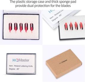 img 1 attached to 🔪 High-Quality 45 Degree Tungsten Steel Lettering Blade for Roland Cutter Plotter - Pack of 10 with Red Cap