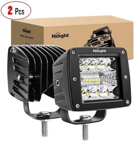 img 4 attached to Nilight 3Inch 42W 2PCS LED Cubes: Upgraded Spot Flood Combo Beam Square Pod Lights for Offroad Vehicles - 2 Years Warranty (14025C-B)