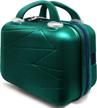 travel carrying cosmetic luggage organizer green logo