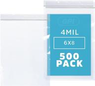 🔒 500 bulk clear plastic reclosable zip bags - 6" size by gpi pack logo