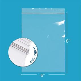 img 3 attached to 🔒 500 Bulk Clear Plastic Reclosable Zip Bags - 6" Size by GPI Pack