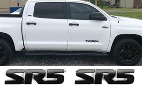 img 1 attached to Enhance Your Style with Truelydeal 2X Metal SR5 Matte Black Emblem Badge for Tacoma Tundra 4Runner