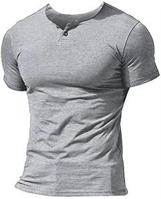 img 3 attached to MUSCLE ALIVE Henleys T Shirts Buttons Men's Clothing