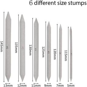 img 3 attached to 🎨 Набор из 22 бумажных смесителей и тортильонов ZWIN - идеально подходит для студентов-художников, набросков и рисования. В комплекте 2 карандашных точилки с наждачной бумагой, 1 расширитель для карандаша и 1 войлочная сумка.