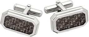 img 2 attached to STEL Stainless Steel Carbon Cufflinks
