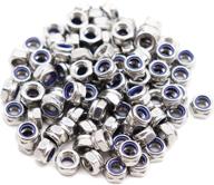 🔩 binifimux 100pcs 304 stainless steel m5-0.8 nylock nylon inserted self locking nut - a2-70 silver: high quality fastener for secure fittings. logo