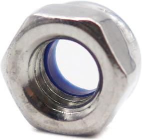 img 2 attached to 🔩 binifiMux 100pcs 304 Stainless Steel M5-0.8 Nylock Nylon Inserted Self Locking Nut - A2-70 Silver: High Quality Fastener for Secure Fittings.