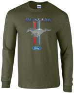 ford mustang t shirt stripes long sleeve black xxl automotive enthusiast merchandise logo