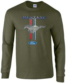 img 4 attached to Ford Mustang T Shirt Stripes Long Sleeve Black XXL Automotive Enthusiast Merchandise