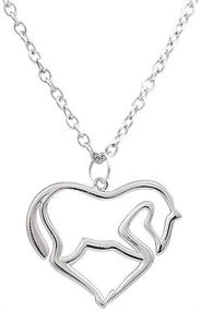 img 3 attached to Luvalti Horse Heart Pendant 🐴 Necklace - Meaningful Gift for Loved Ones