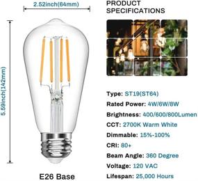 img 3 attached to Captivating Vintage Dimmable Filament Equivalent 🌟 Antique: Enhance Your Space with Classic Charm