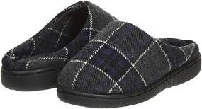 img 1 attached to Black Skysole Plaid Rugged Slippers for Boys - Shoes
